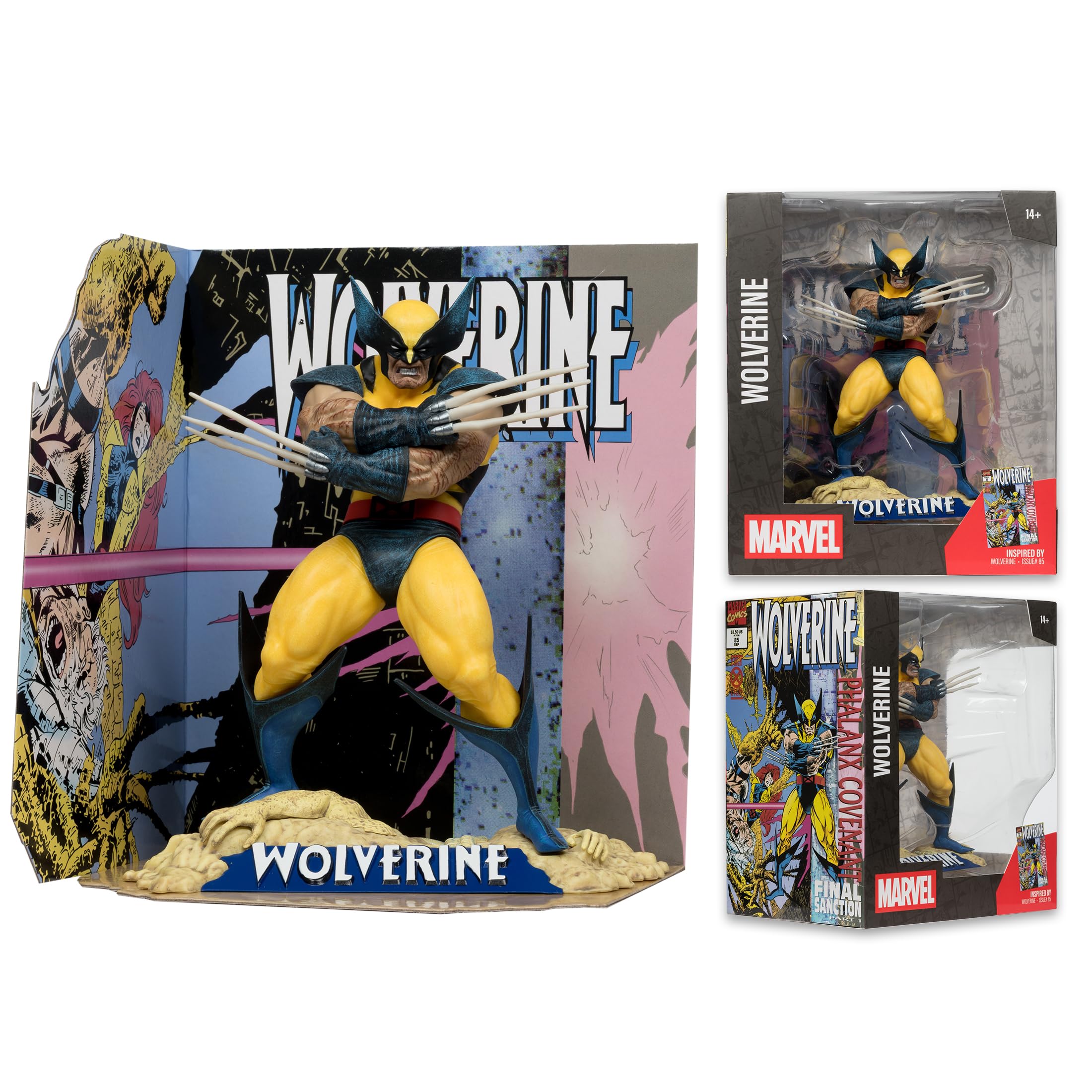 McFarlane Toys - Marvel Wolverine scala 1:10 da collezione con scena (Wolverine #85)