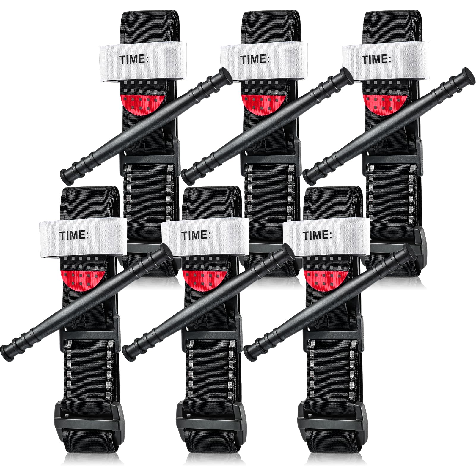 Tourniquet,6-Packs Military Tourniquet with Reinforced Windlass Rod - One-Handed Spinning Design for Quick and Easy Blood Stop in Emergency First Aid - Essential Equipment for Medical Kits,TQ