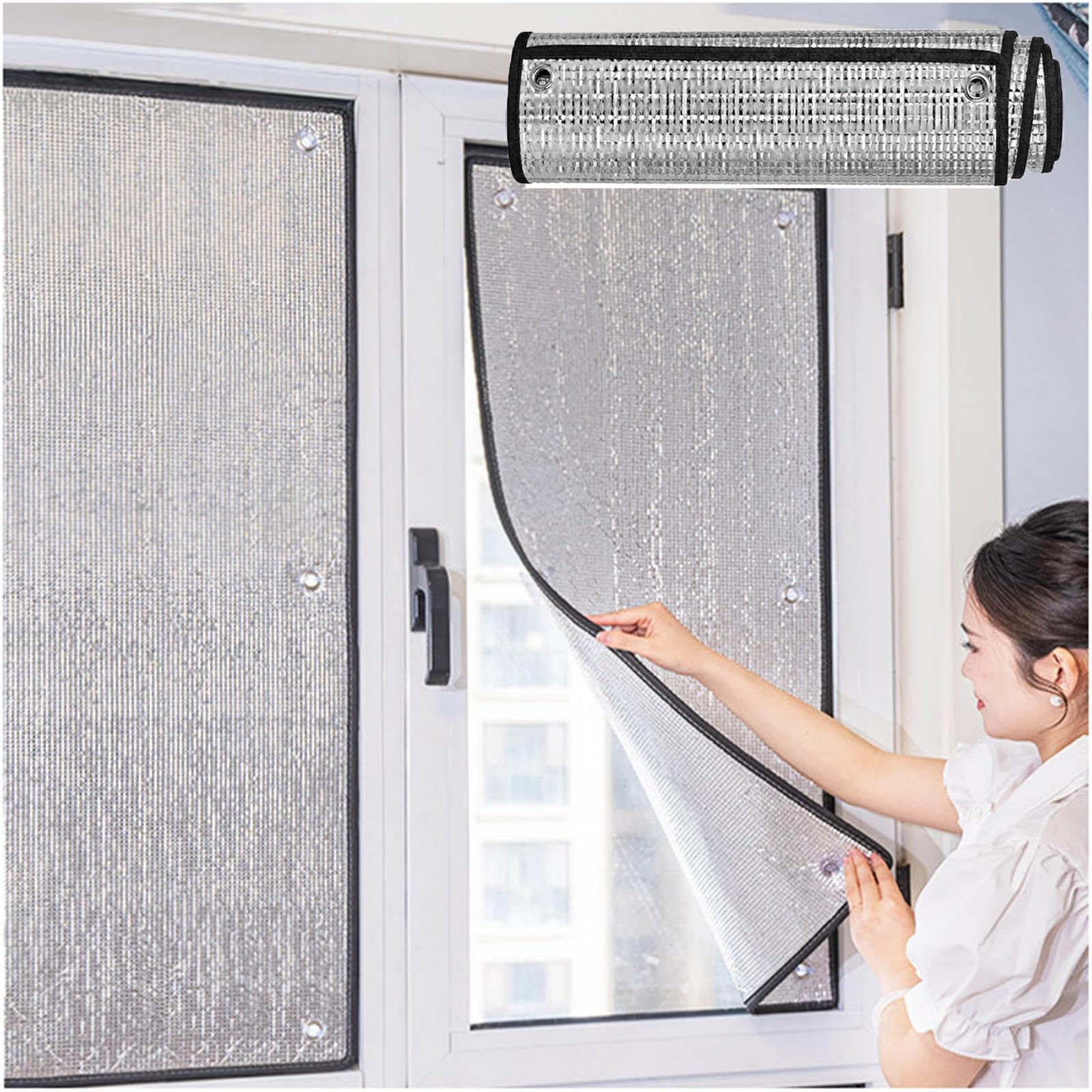 Folia aluminiowa przyciemniająca folia okienna, folia termoizolacyjna, ochrona przed słońcem, ochrona przed promieniowaniem UV, z przyssawkami, odblaskowa folia maskująca do szklanych drzwi, okien