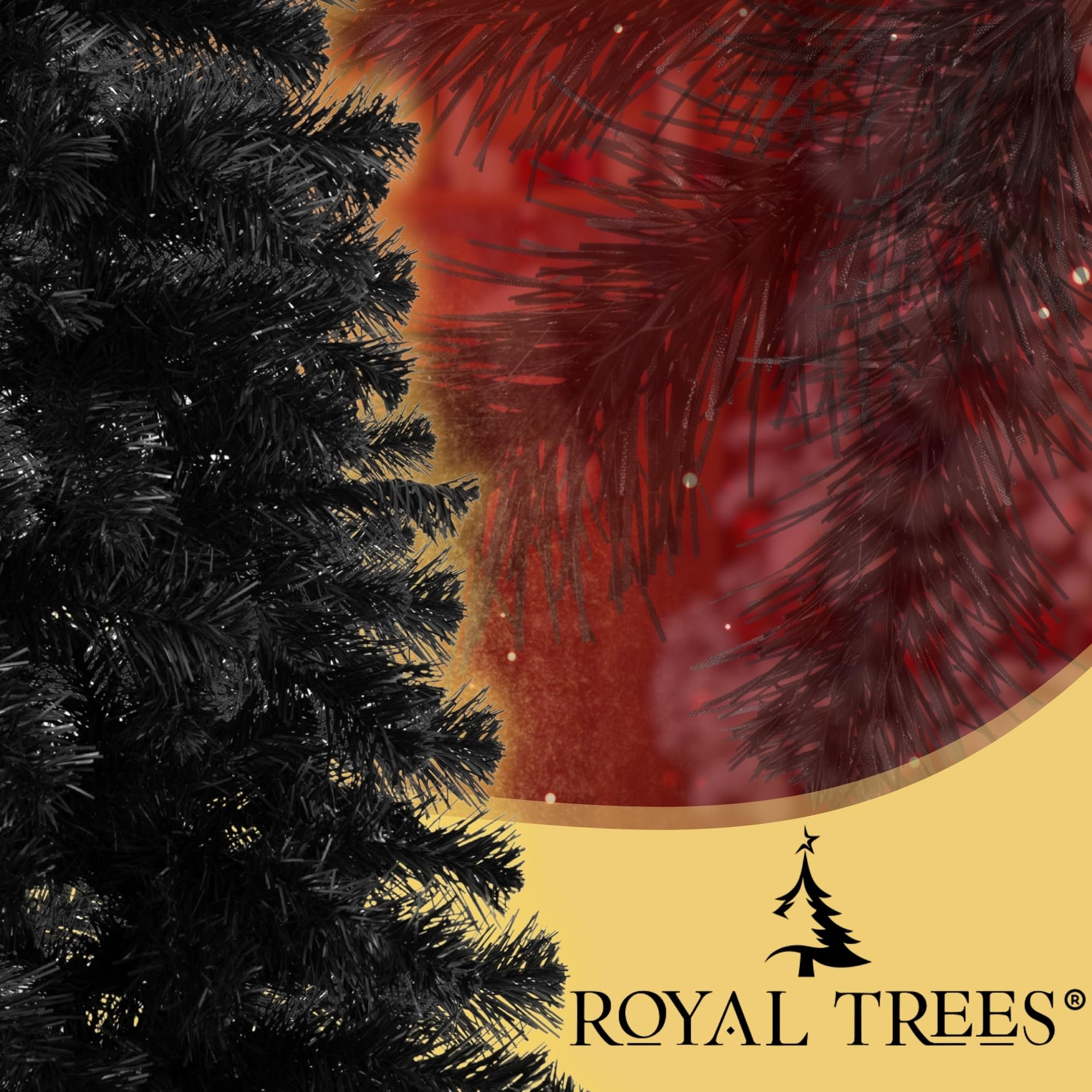 Springos Albero di Natale artificiale 150 cm – Albero di Natale nero Premium Deluxe, denso e realistico come reale, con robusto supporto e cartone, albero di Natale artificiale moderno per decorazioni