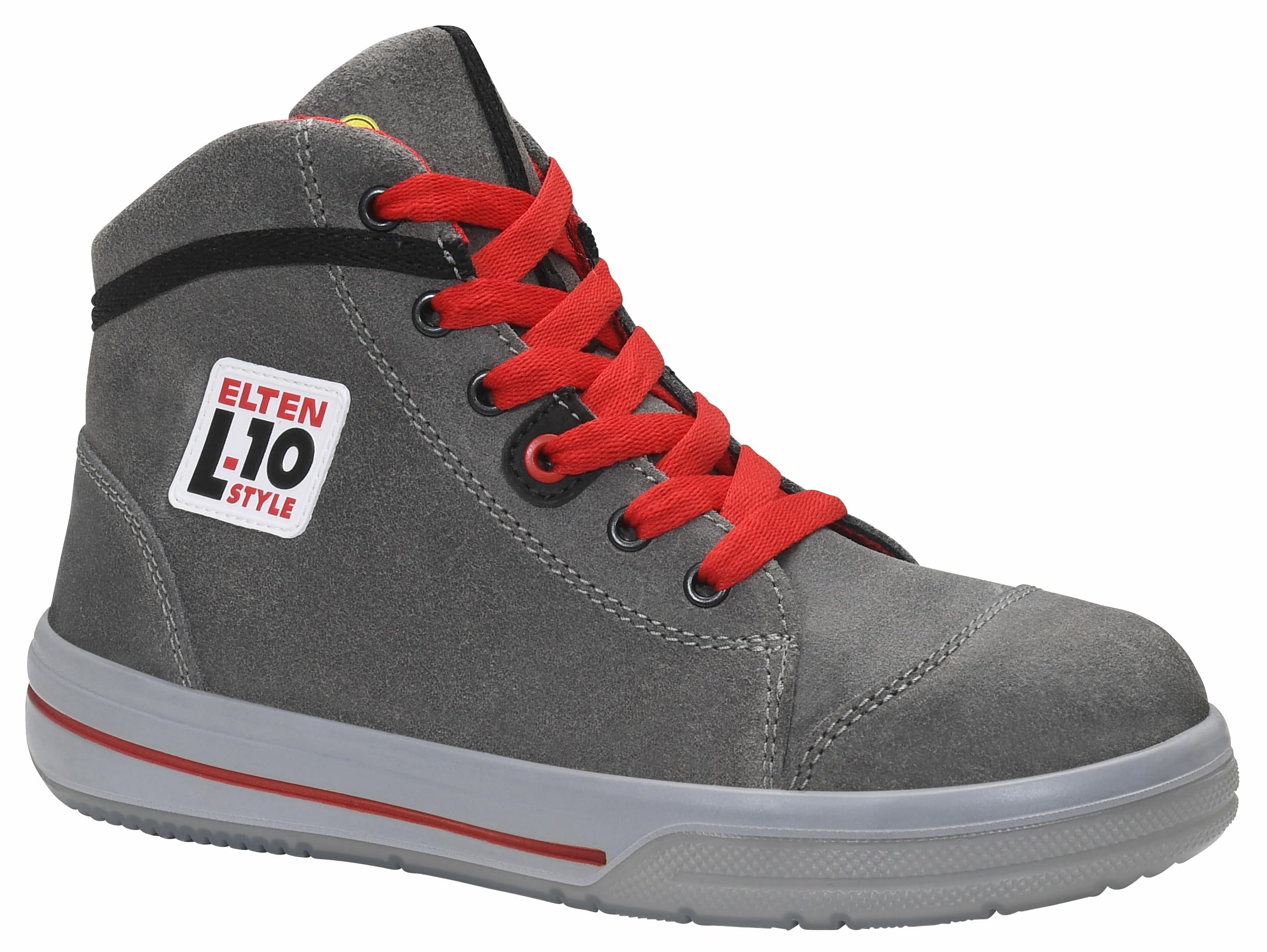 ELTEN Sicherheitsschuhe VINTAGE Mid ESD S3, Damen und Herren, Leder, Stahlkappe, leicht, sportlich, Grau, Größe: 37