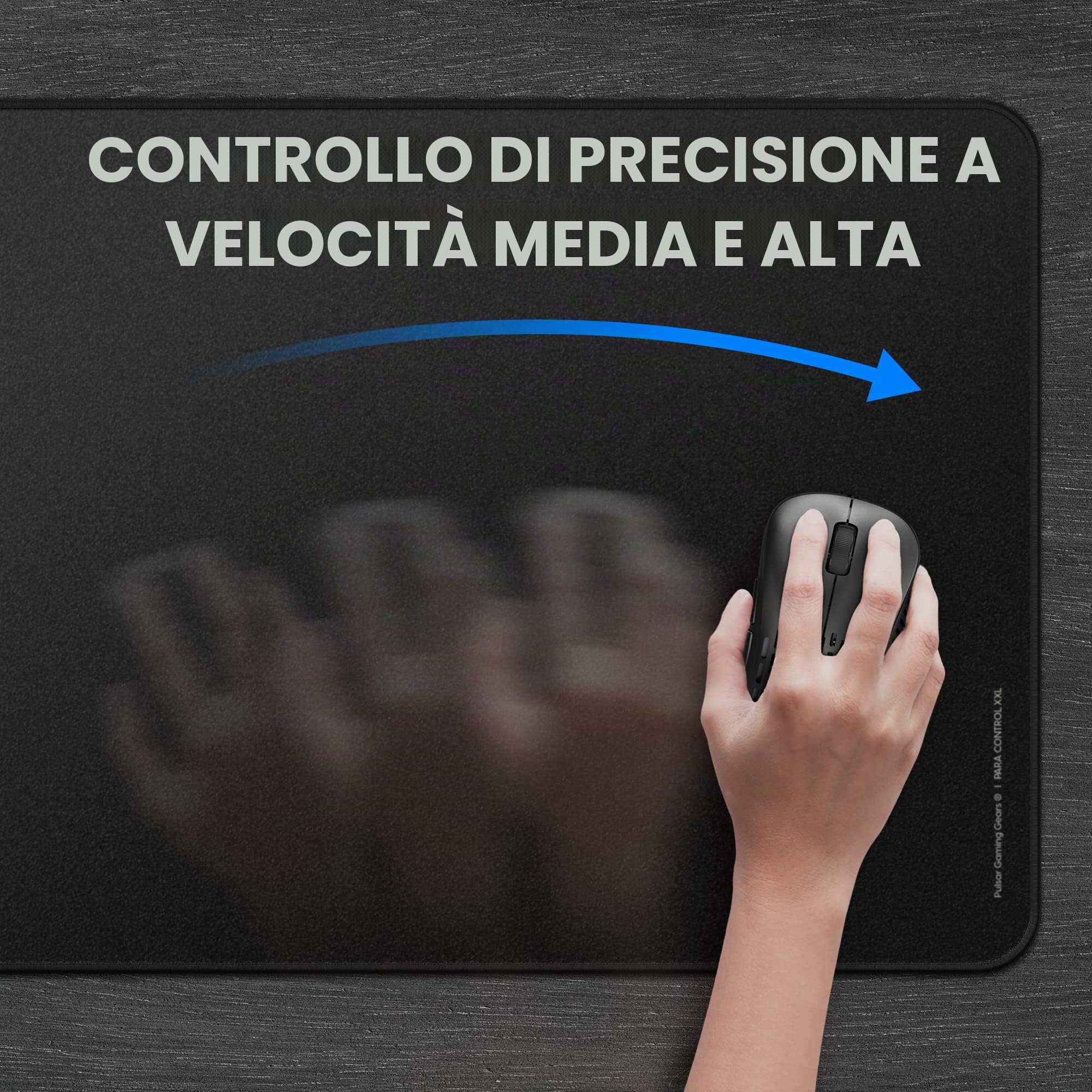 Pulsar Gaming Gears ParaControl v2 Tappetino Gaming, XXL, Nero | Balanced-Speed Control Surface Designed for Precision Tracking and Stable Aim