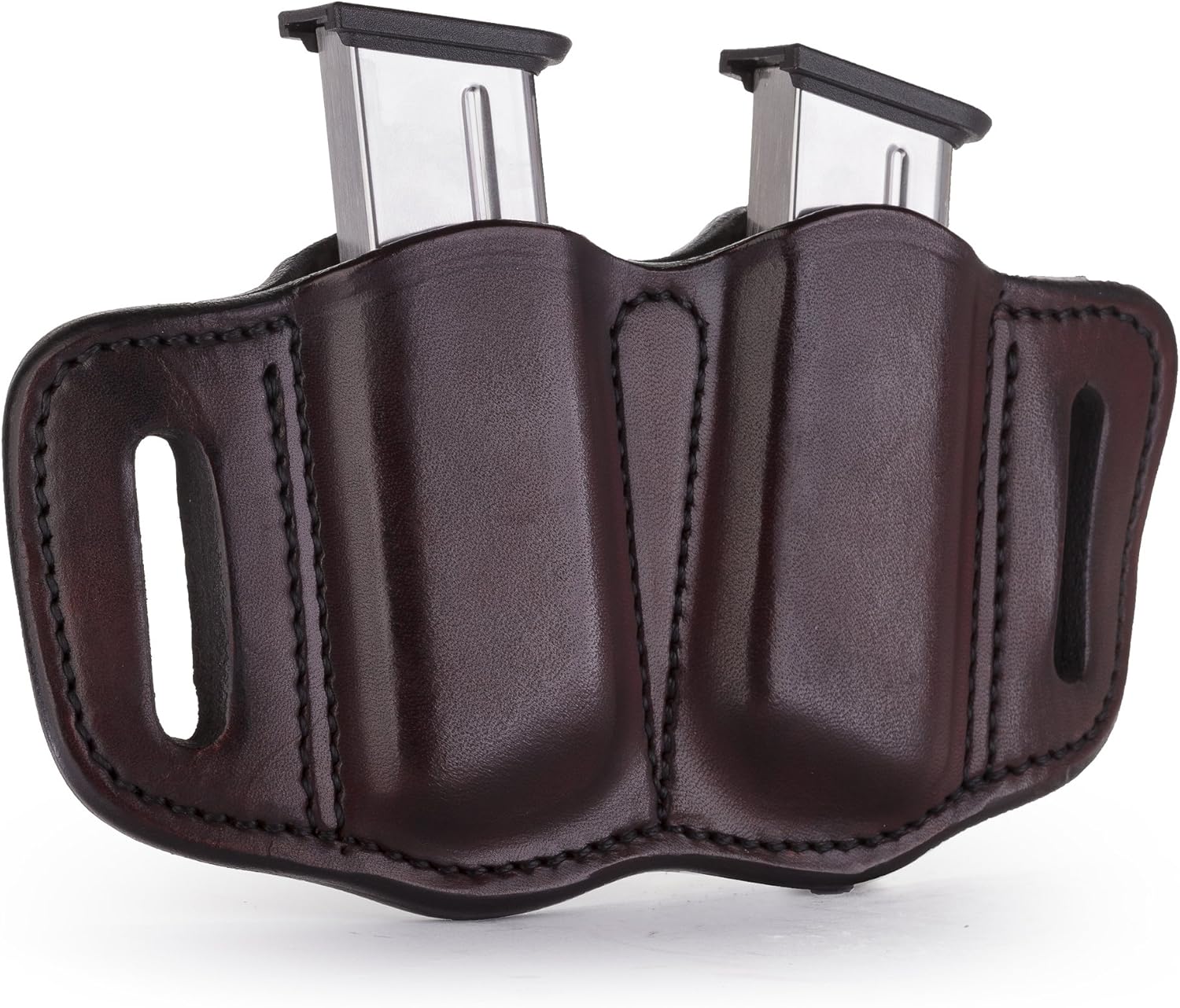 1791 Gunleather Mag Holster 2.1 - Double Mag Pouch for Single Stack Magazines, OWB Magazine Pouch for Belts