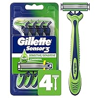 Vista 1 de Gillette Sensor3 Sensitive - Maquinilla de afeitar desechable para hombre, 4 maquinillas de afeitar