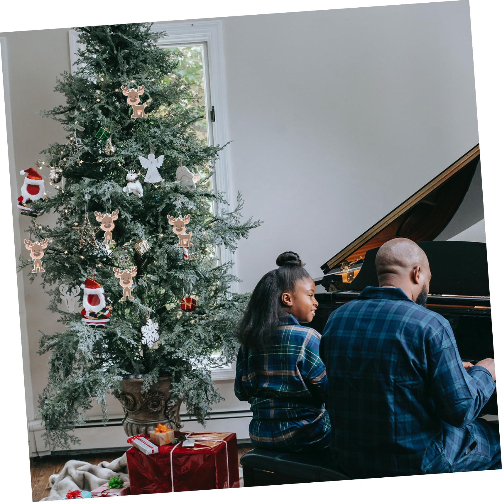 PRETYZOOM 8 Sätze Elch Charme Baumschmuck Weihnachten Weihnachtsdekorationen Wirbelt Farbtonlichter Weihnachten Weihnachtsschmuck Hirsch Anhänger 10 Stück * 8