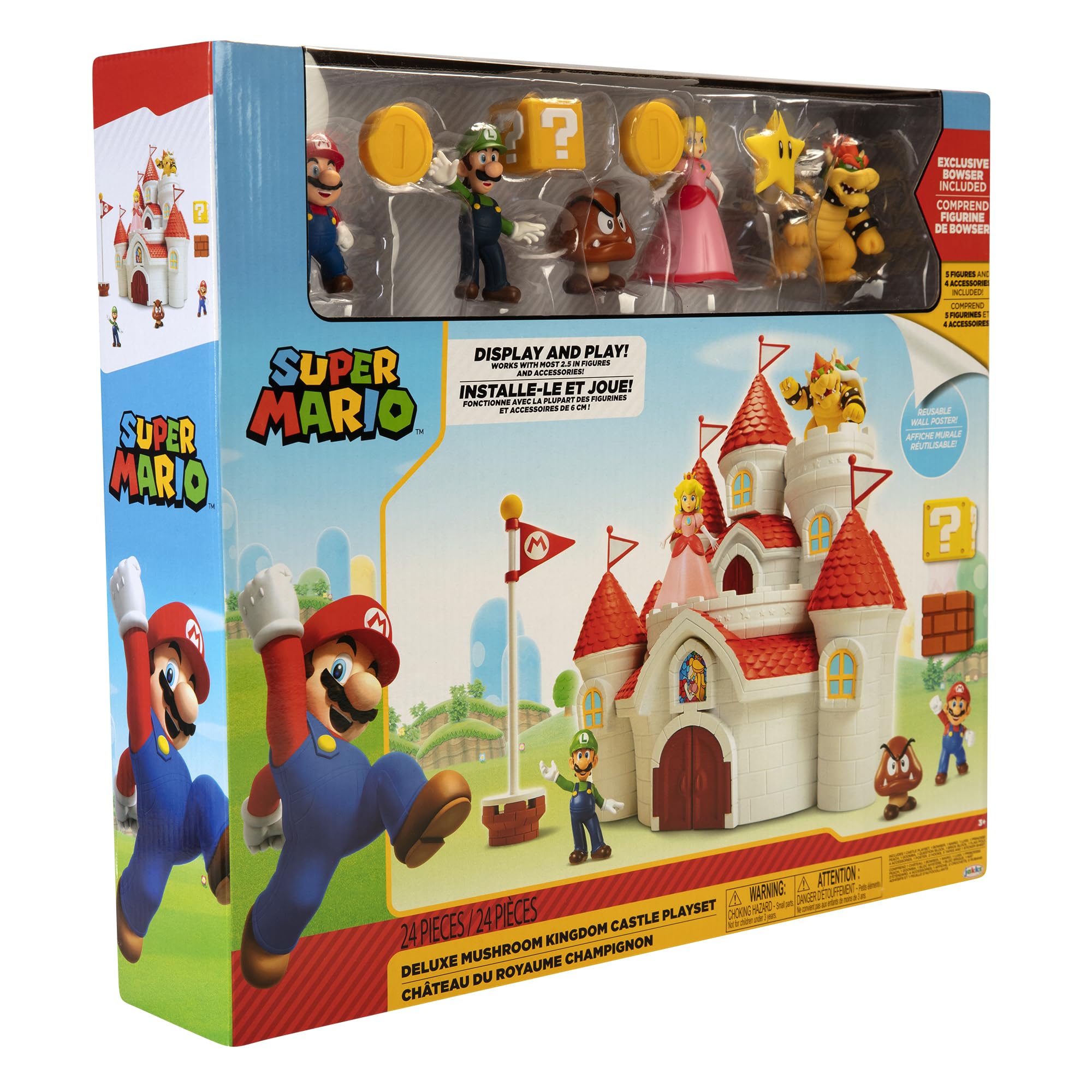 Nintendo Super Mario Deluxe Feature Spielset mit 5 Vinyl Figuren 6,5 cm