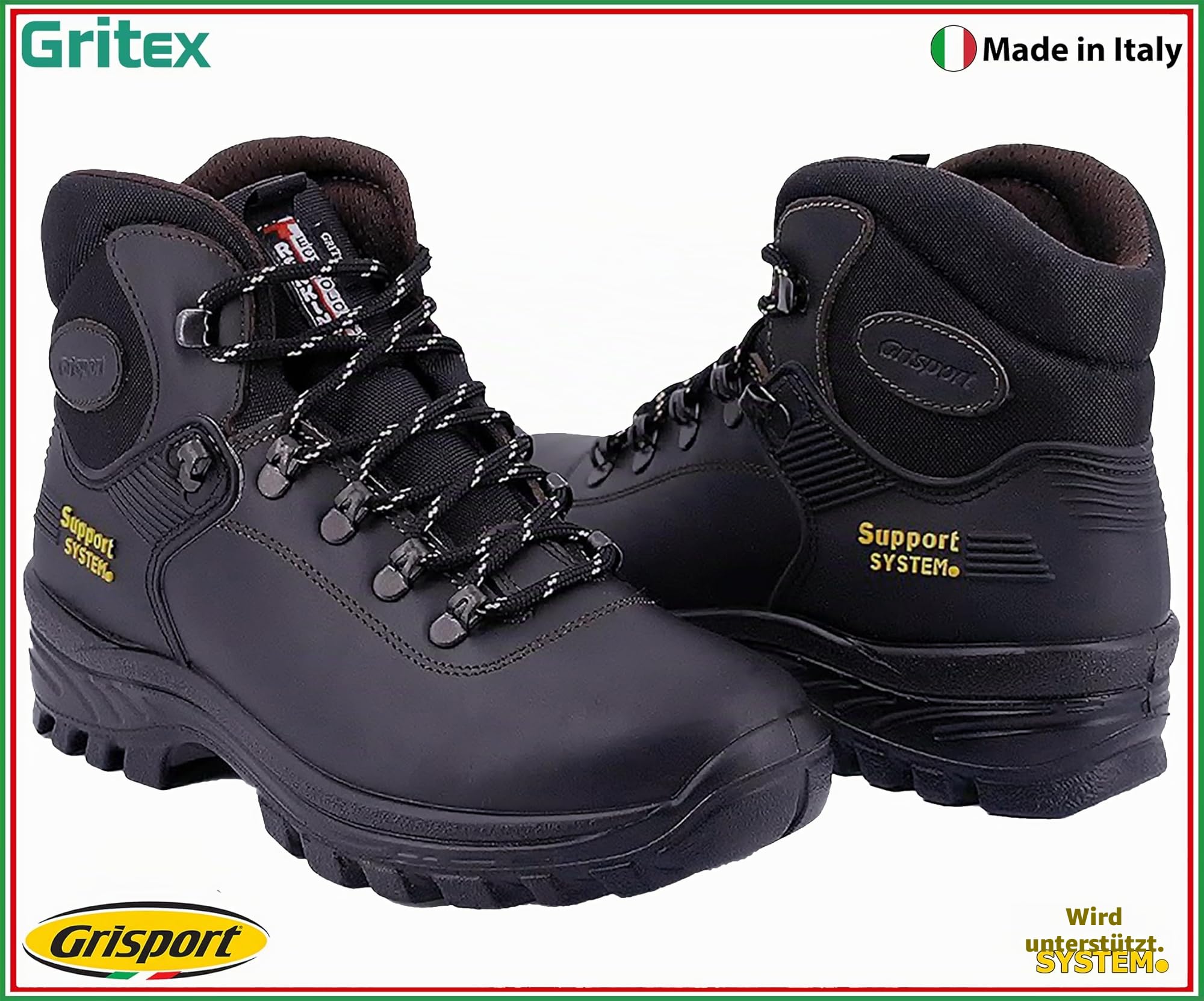 Grisport 10242D26G Lontra Dakar Trekking Höhe Knöchel Unterseite Gummi Futter GRITEX Wasserdicht Ösen Metall Support System