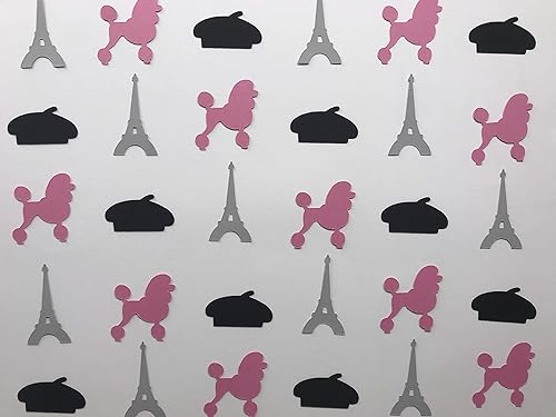 Miniatura 2 de Paris Confetti - Paris Themed Party Decor - Poodle Confetti - Eiffel Tower Confetti - Paris Birthday Party Decor - Girl Birthday Party Decor - 150