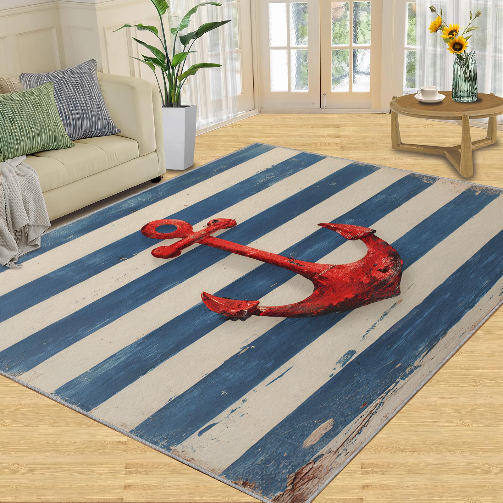 Tapis nautique lavable et antidérapant à poils bas 180 x 240