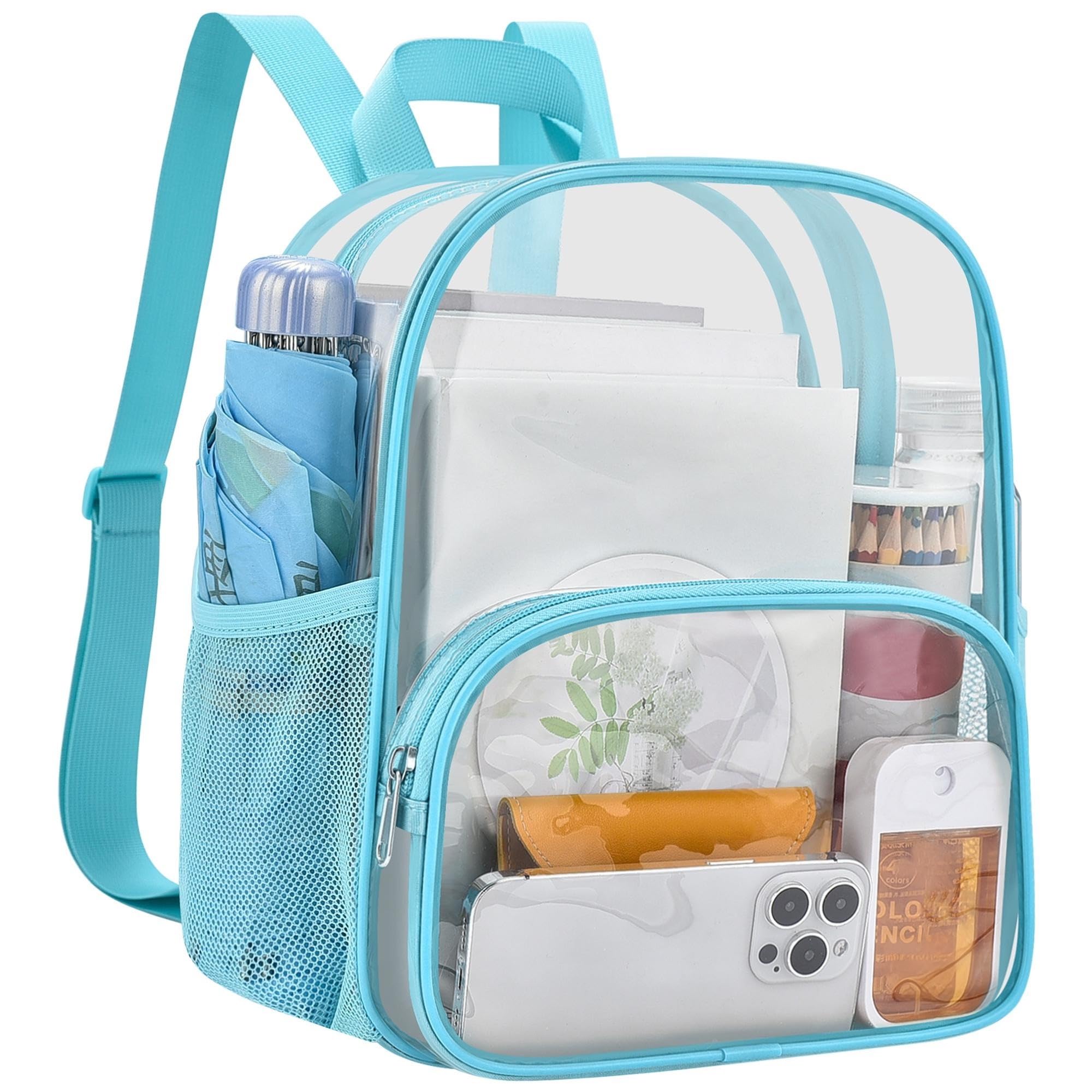 USPECLARE Medium Clear Backpack Stadium Approved 11.5 x 9.5 x 6 In