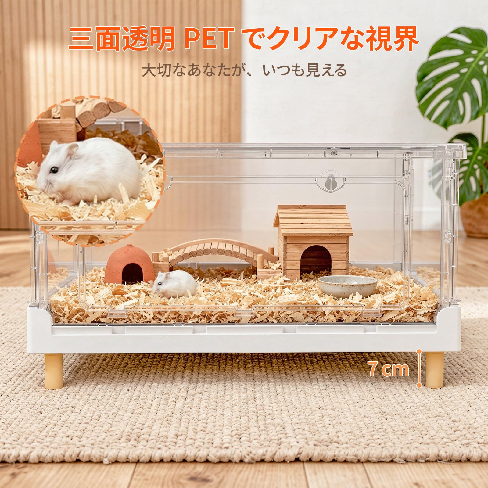 Amazon | Ruexue ハムスターケージ＆モルモット、小動物ペット用の完全