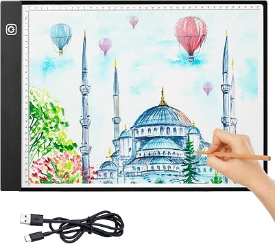 AUAUY A3 LED Light Pad for Diamond Painting, Light Box Drawing Board