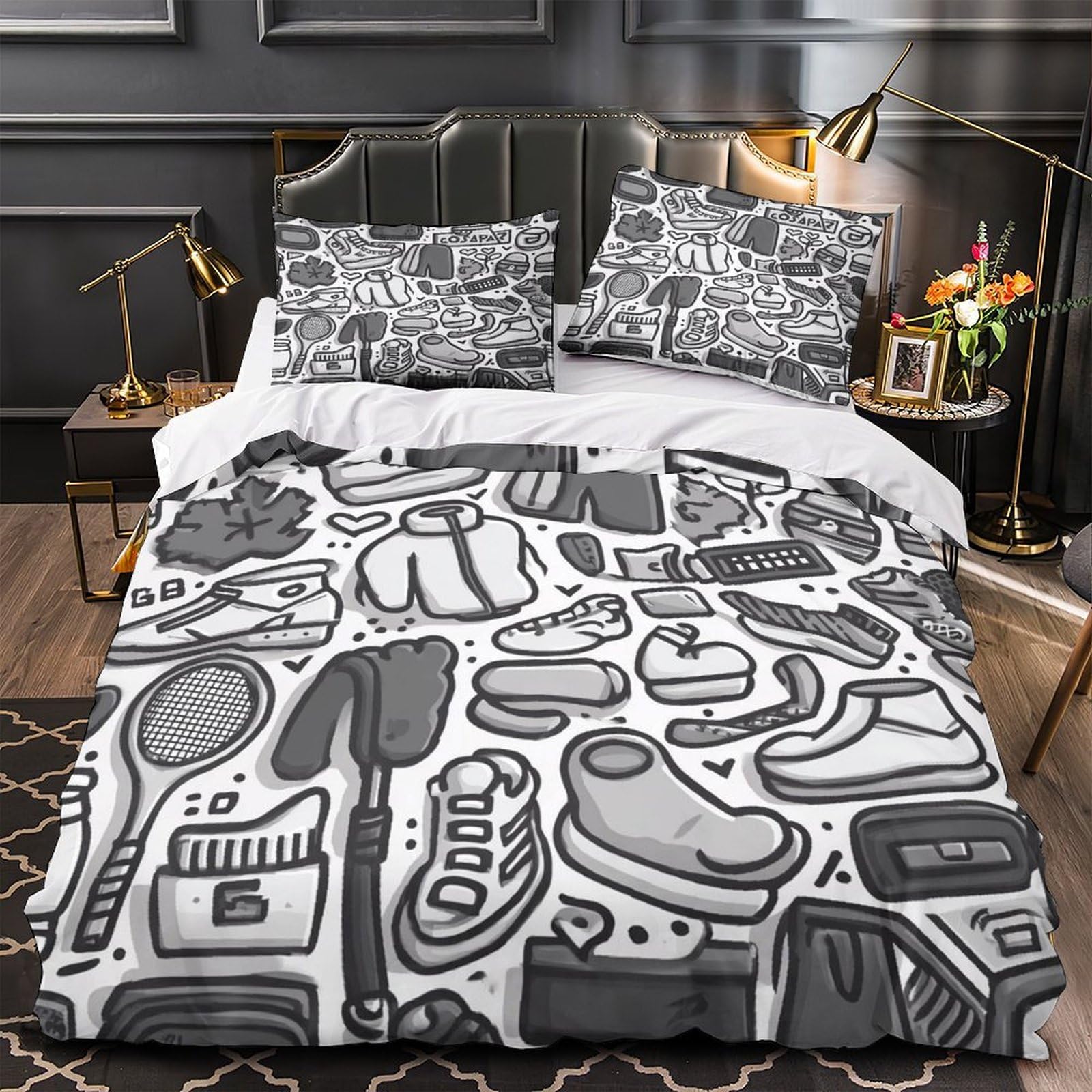 Housse de couette 135x200 style sport pour rafraîchir la chambre d'un adulte