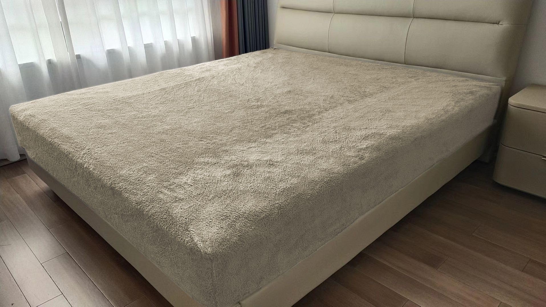 John Aird Cream Teddy Fleece Fitted Bed Sheet Sort Warm Fluffy Thermal Bedding (, Single)