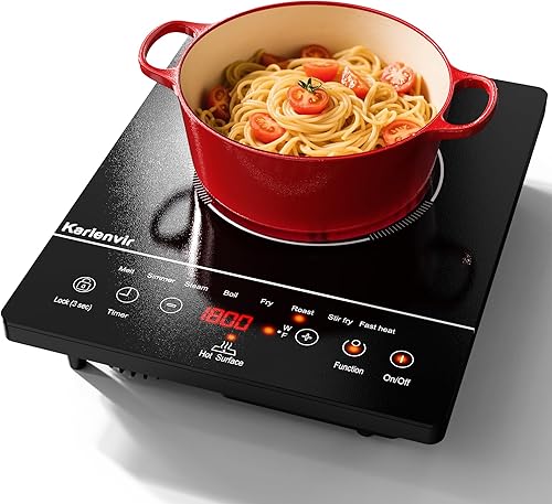 Miniatura 13 de Placa eléctrica de 30 pulgadas, 5 quemadores Karienvir, estufa eléctrica integrada de 8600 W, estufa de 30 pulgadas con quemador de doble anillo, 30