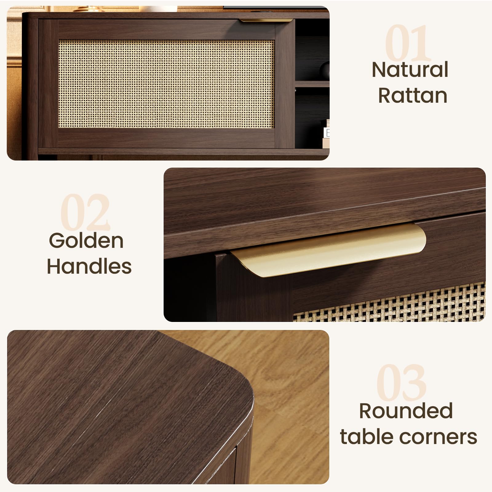 IKALIFE Mueble TV Salon Madera 180cm para Televisor 80 Pulgadas Marrón | Mueble TV con 2 Puertas y Almacenamiento, Mesa TV con Gestión de Cables, Mueble television Moderno para Salon y Dormitorio