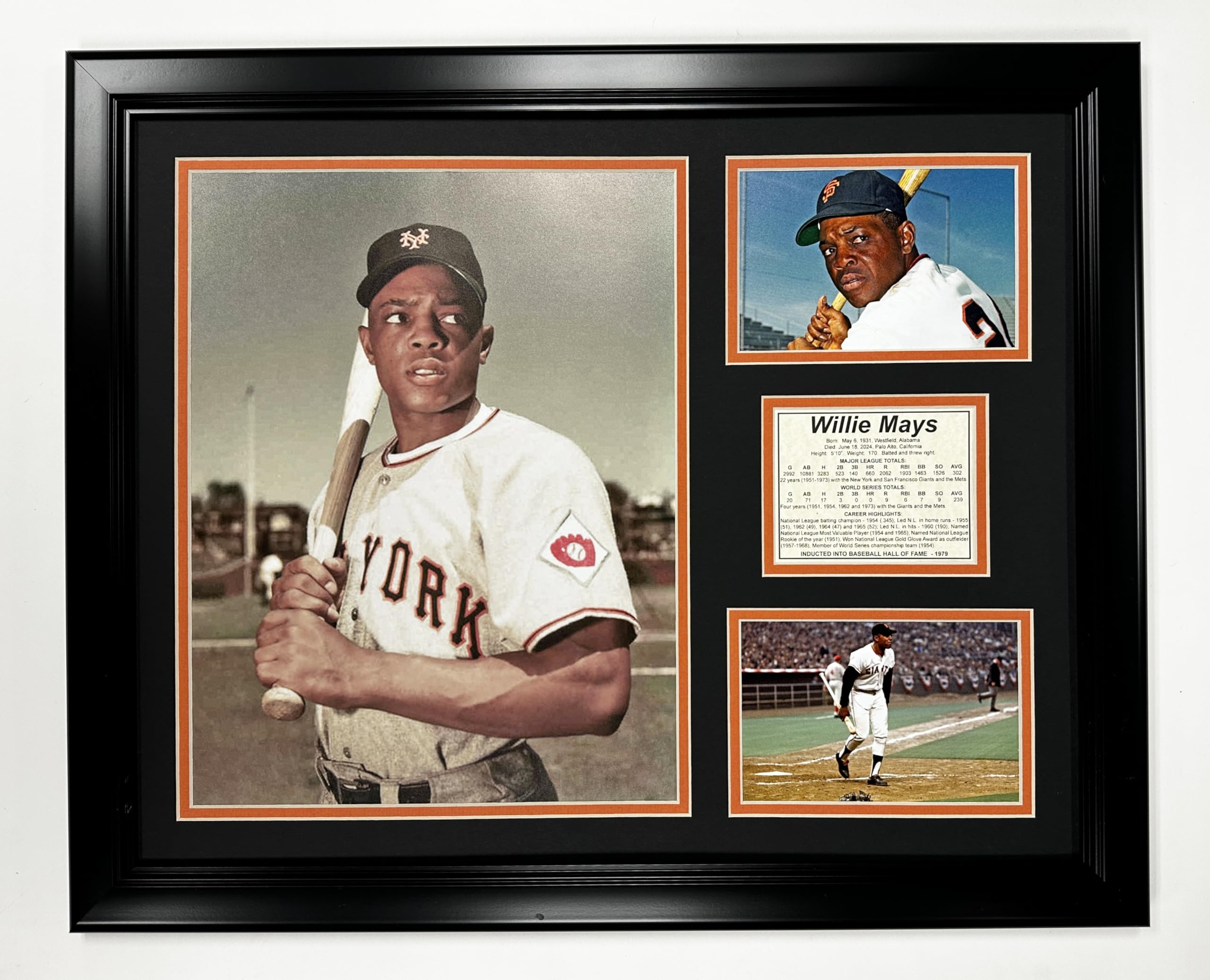 Willie Mays | San Francisco Giants | Framed 18"x22" Collage