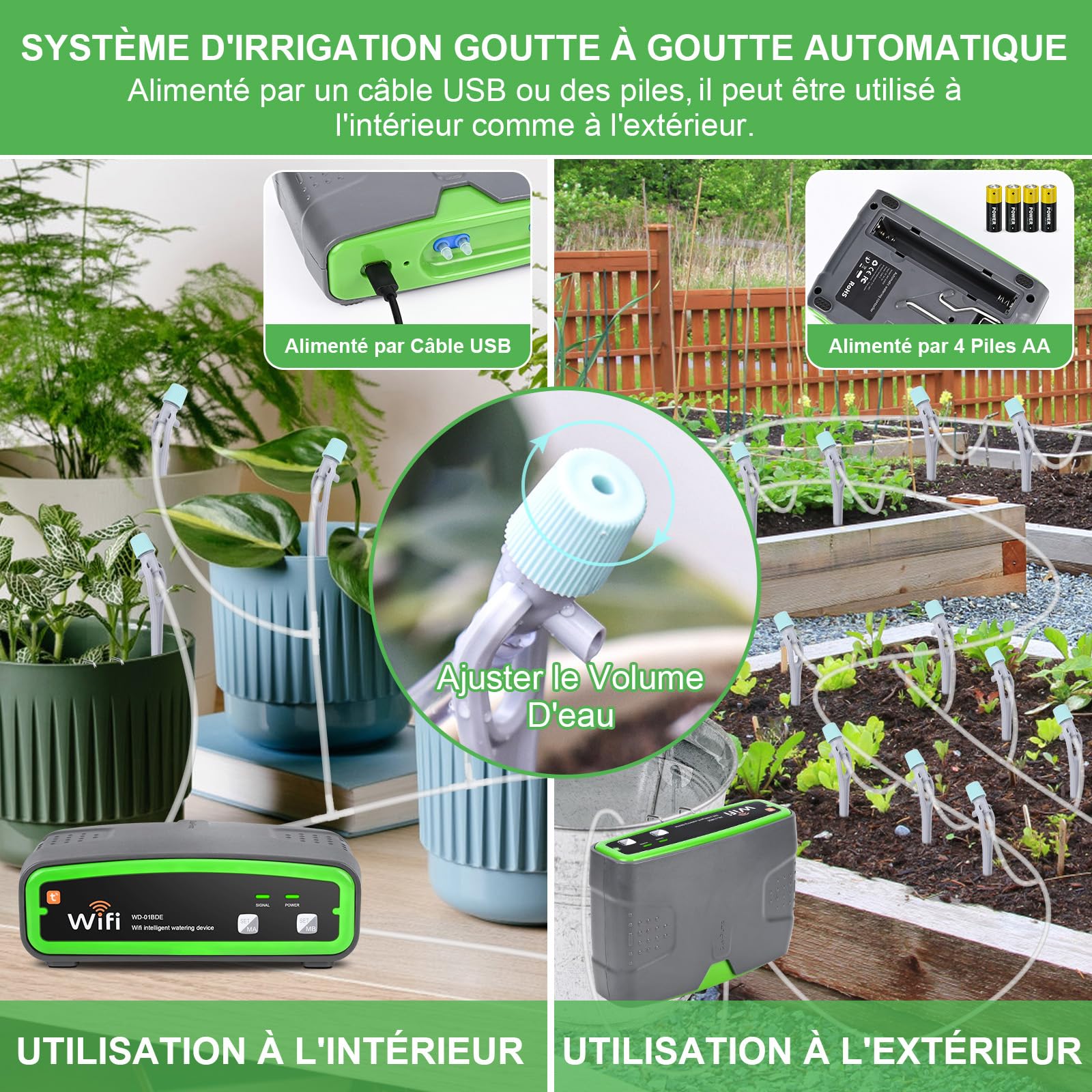 Système Goutte à Goutte WiFi Système Goutte à Goutte Automatique WiFi MOOKLIN - Arrosage Intelligent Pour Plantes D'Intérieur Irrigazione Orto Système Goutte à Goutte WiFi Système Goutte à Goutte Automatique WiFi MOOKLIN - Arrosage Intelligent Pour Plantes D'Intérieur Irrigazione Orto