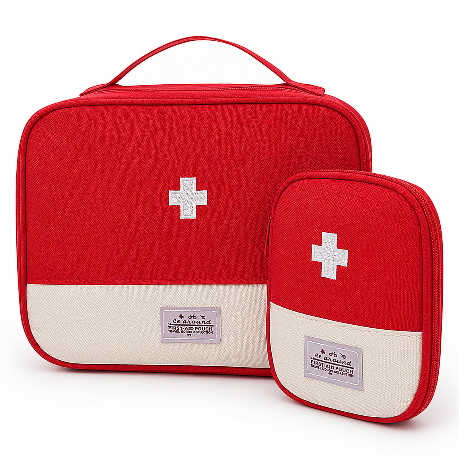 Gobiufy 2 Pcs First Aid Kit Bags Empty Medicine Bags for Travel Set