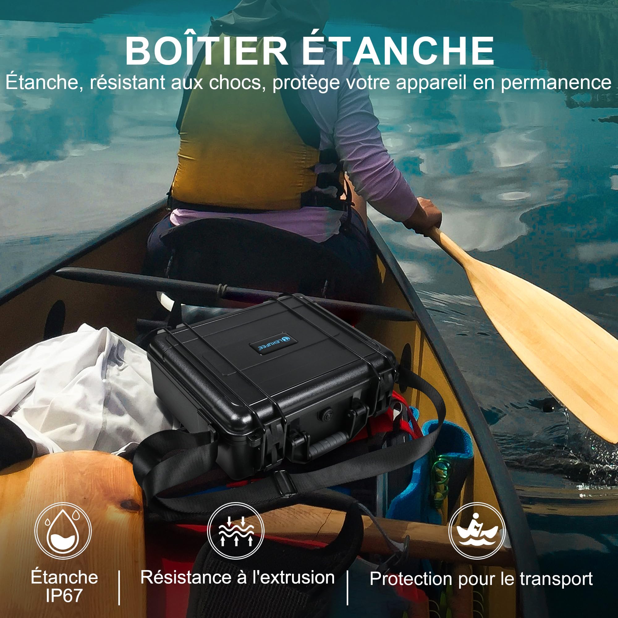 LEKUFEE Boîte Rigide étanche pour Drone DJI Mini 5 Pro, Bundle Fly More, DJI RC 2/RC N3, 6 Batteries, Station de Recharge bidirectionnelle et Autres Accessoires (étui Uniquement)