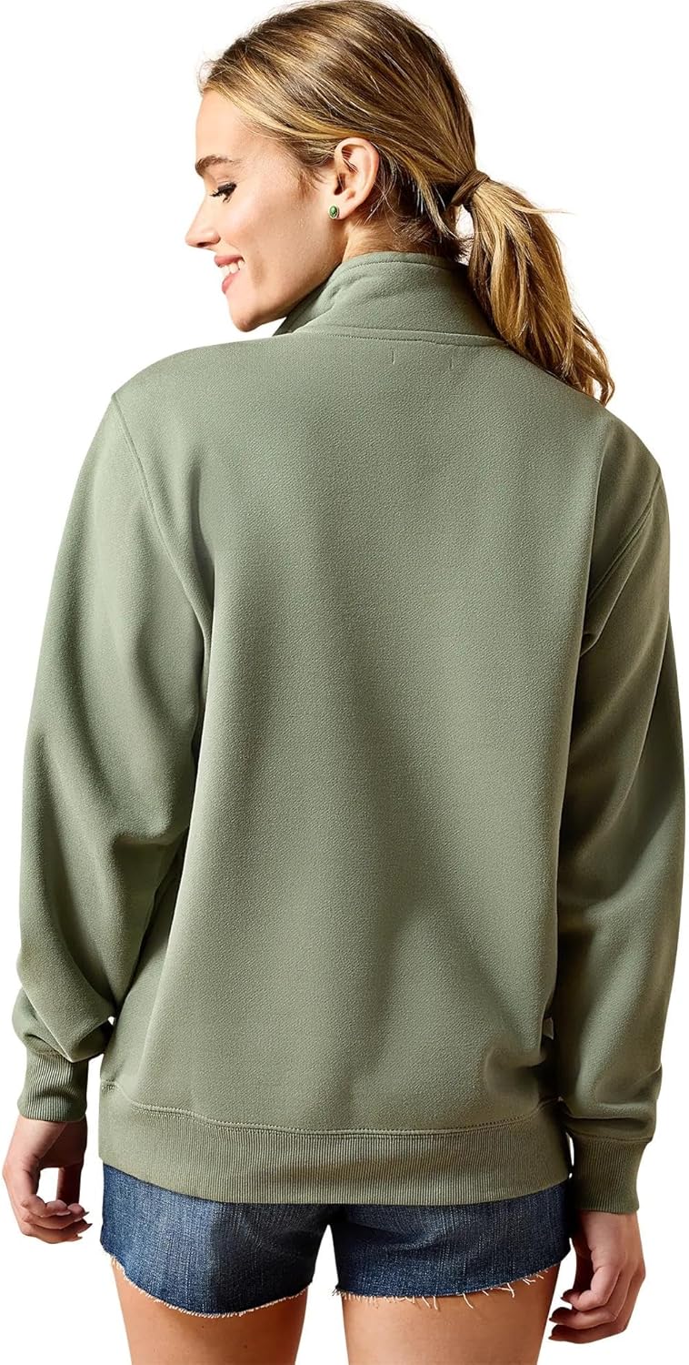 ARIAT Women's Foundation Logo 1/2 Zip Sweatshirt