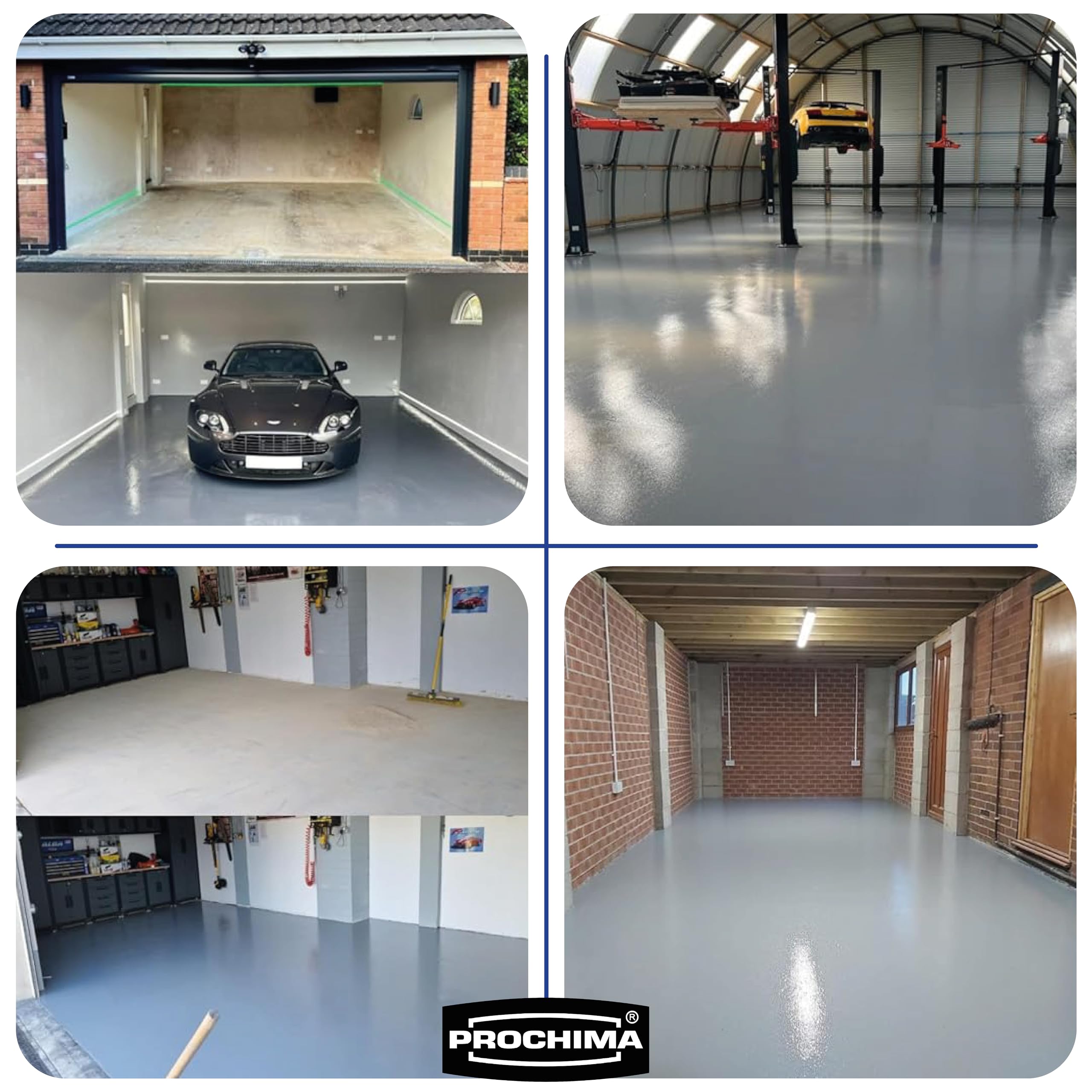 PROCHIMA Kit Biopav Film 1K Completo, Stuccatura Fughe e Verniciatura Pavimenti Piastrellati RAL 7001, Resa 15 mq