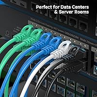 Vista 7 de Cable Matters Paquete de 5 cables Ethernet Cat 6 sin enganches de 10 Gbps, 5 pies, cable Cat 6 de perfil delgado, cable Cat6, cable Ethernet fino