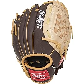 Rawlings | Sure Catch Youth Baseball Glove | Size 9.5 | Mocha/Camel | Right Hand Throw