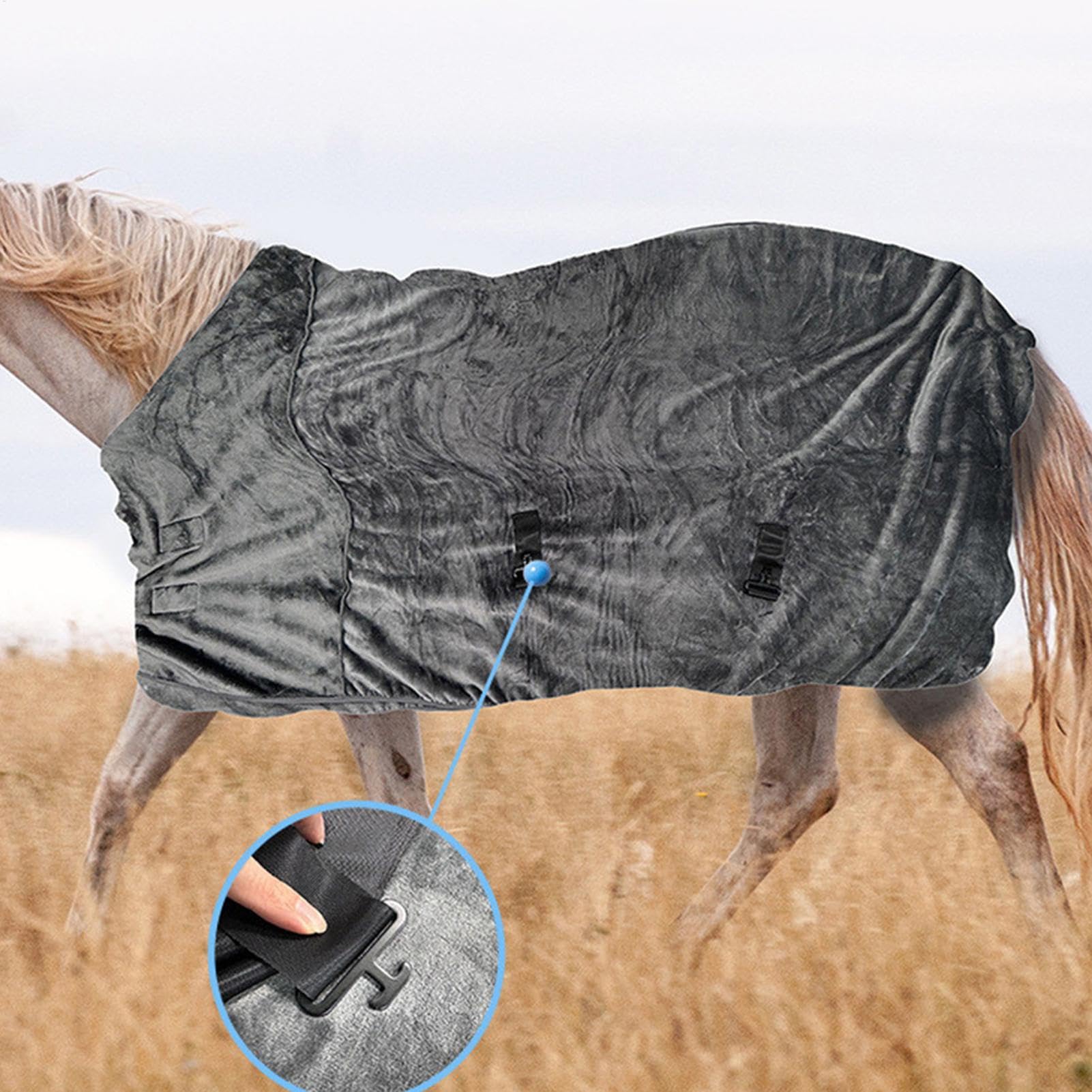 Mantas para caballos reales de invierno, sábanas de cuidado de caballos, manta cálida de franela transpirable para caballos para invierno