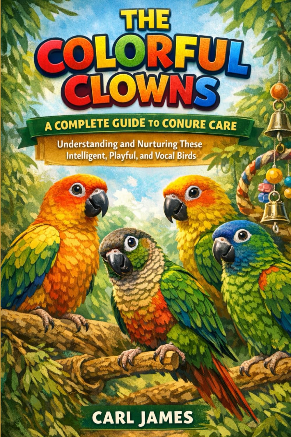 THE COLORFUL CLOWNS: A COMPLETE GUIDE TO CONURE CARE: Understanding and Nurturing These Intelligent, Playful, and Vocal Birds
