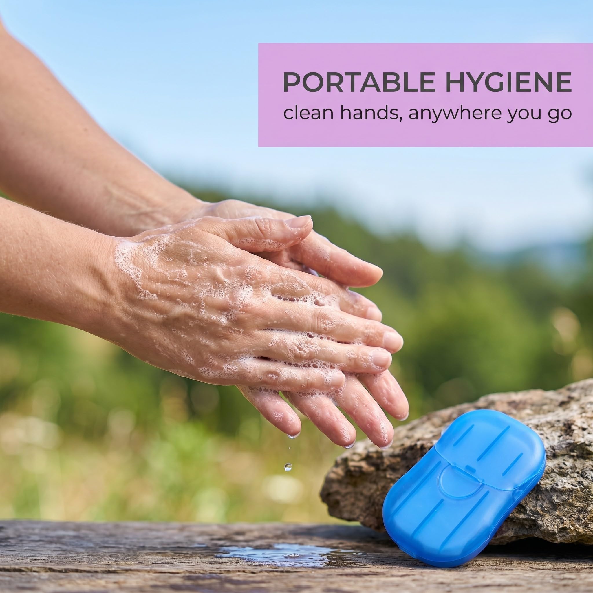10 Scatole di Foglietti di Sapone Portatili, 40 Fogli per Scatola, Scatole Sapone da Viaggio, in Custodia Compatta, per Viaggi e Uso Esterno