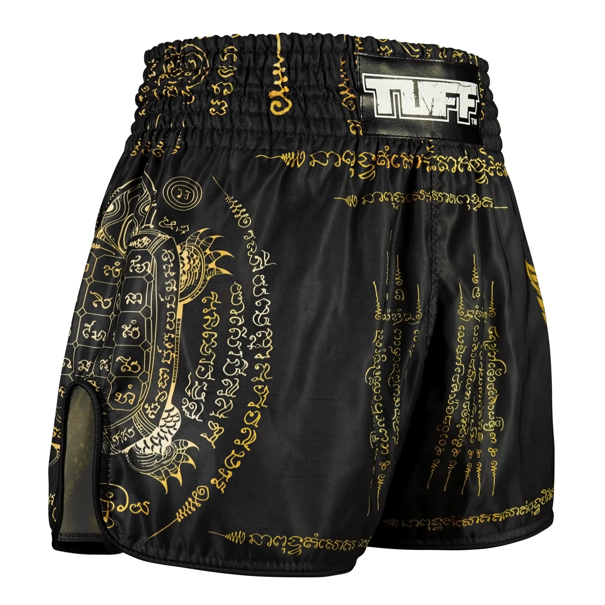 Tuff Sport Pantalones cortos de boxeo Muay Thai, estilo retro, corte delgado clásico, MMA, kickboxing, conjunto de entrenamiento