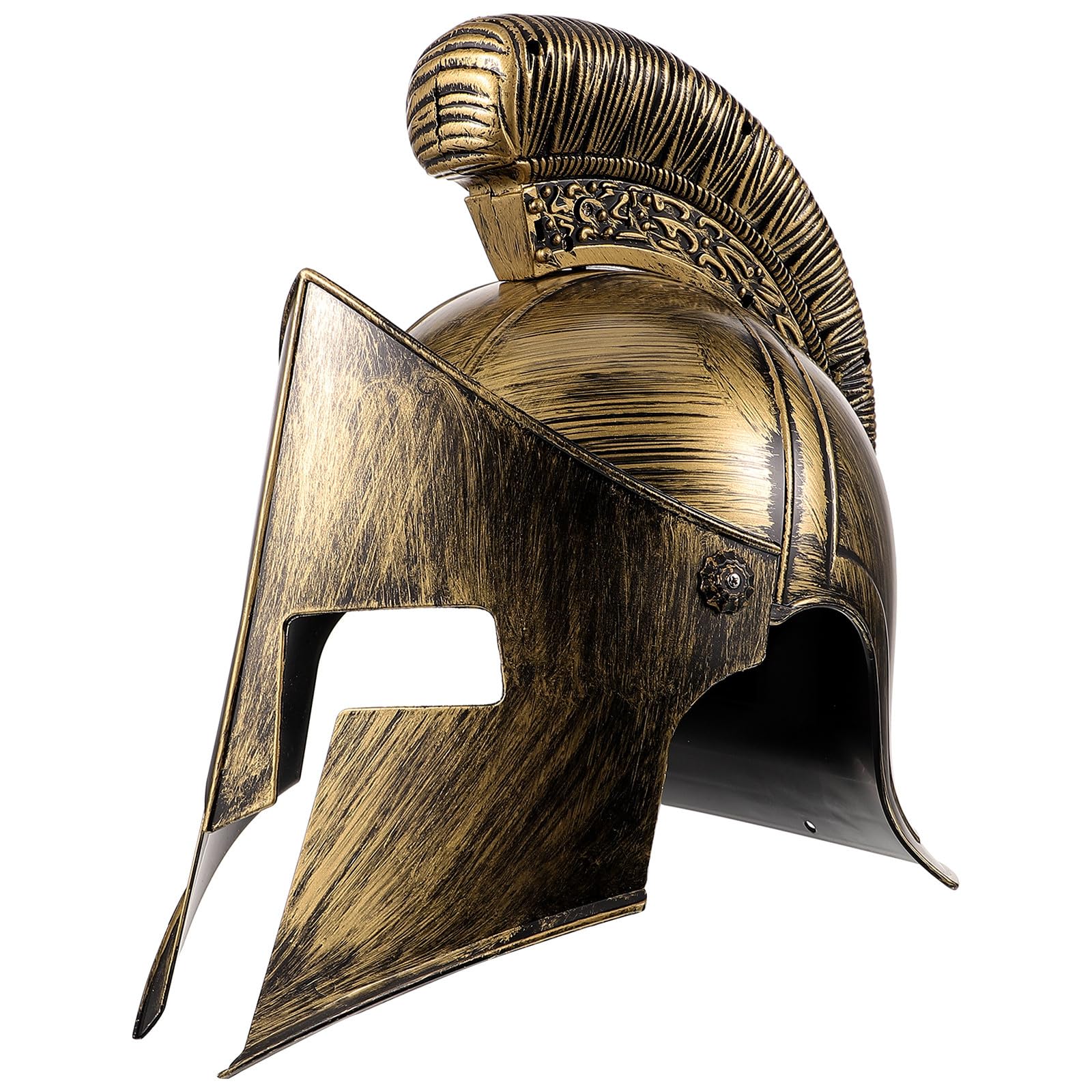 Angoily Elmetto Romano da Gladiatore per Adulti in Plastico Fodera Confortevole e Resistente per Feste a Tema e Spettacoli