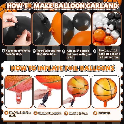 Miniatura 10 de Decoraciones de fiesta de fútbol, 113 piezas de guirnalda de globos de fiesta de fútbol, globos verdes, blancos y negros con globos de papel de