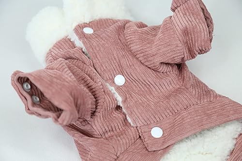 Miniatura 6 de Plemonet Ropa para perros y mascotas chaqueta para perro forro polar abrigo extra cálido chaqueta de mezclilla para perro abrigo de invierno