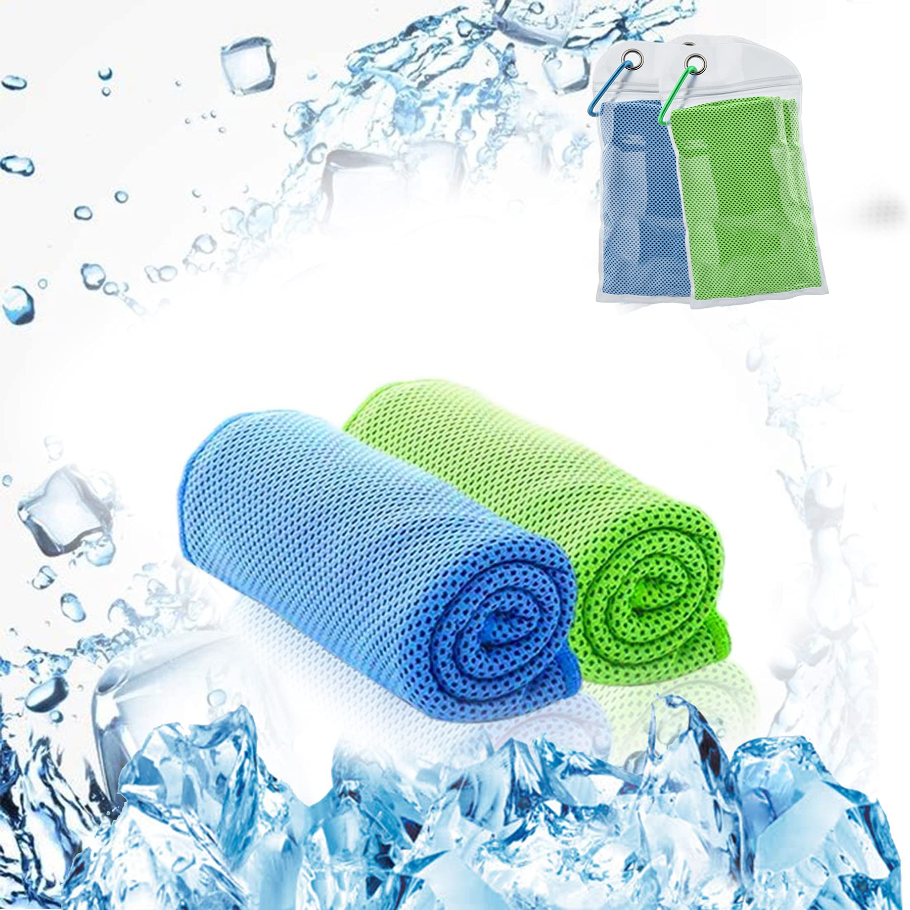 U-picks Cooling Towel for Instant Cooling Relief,100% Microfiber Chilly Towel,Soft Breathable Ice Towel for Yoga, Camping, Sports, Gym