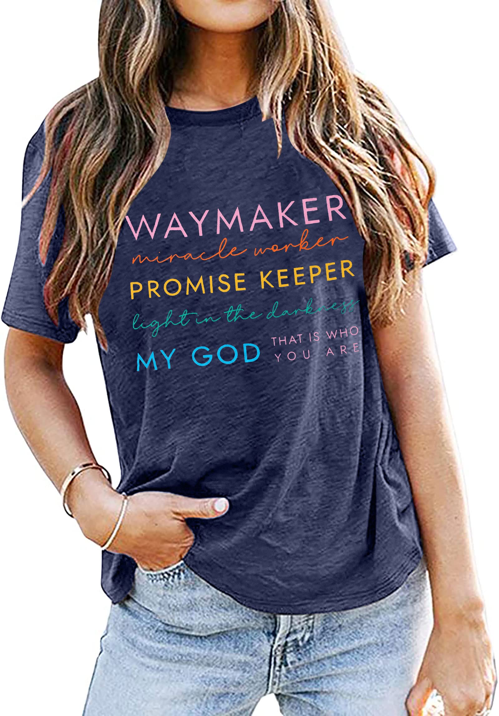 Womens Christian Shirts Faith Religious Gift Tshirt Casual Christians Inspirational Short Sleeve Tops