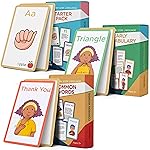 Hubble Bubble Kids American Sign Language Cards for Toddlers and Beginners - 180 ASL Flash Cards for Babies, Toddlers, Kids, ABC Flash Cards for Deaf Children Include Starter, Vocab, and Sight Words