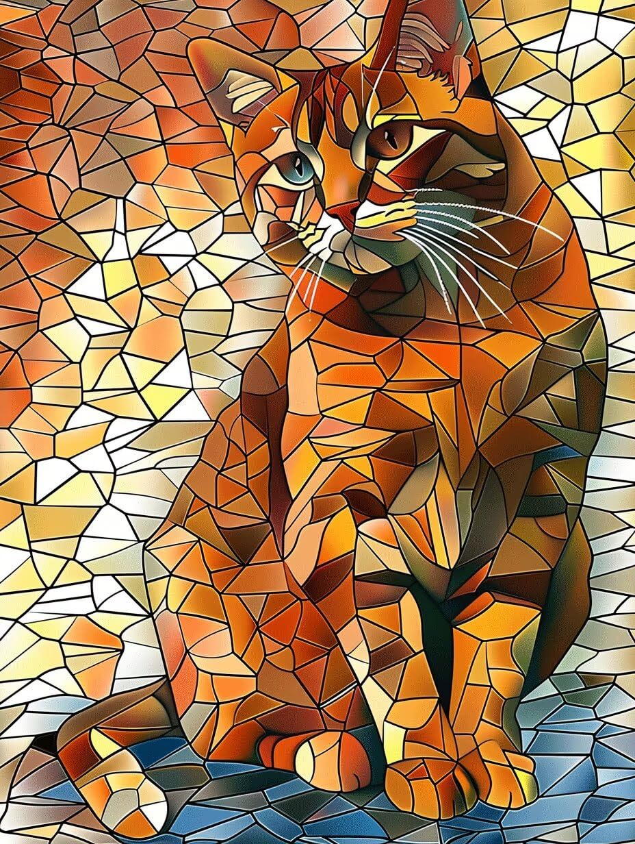 Kit De Pintura Por Números Para Adultos - Lienzo 16x20 Pulgadas, Gato Negro, Incluye Pinturas Y Pinceles