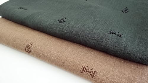 Miniatura 2 de Tela de lino bordada verde de flores y mariposas jacquard  Textil de patrón floral de alta calidad para manualidades, ropa y proyectos de costura