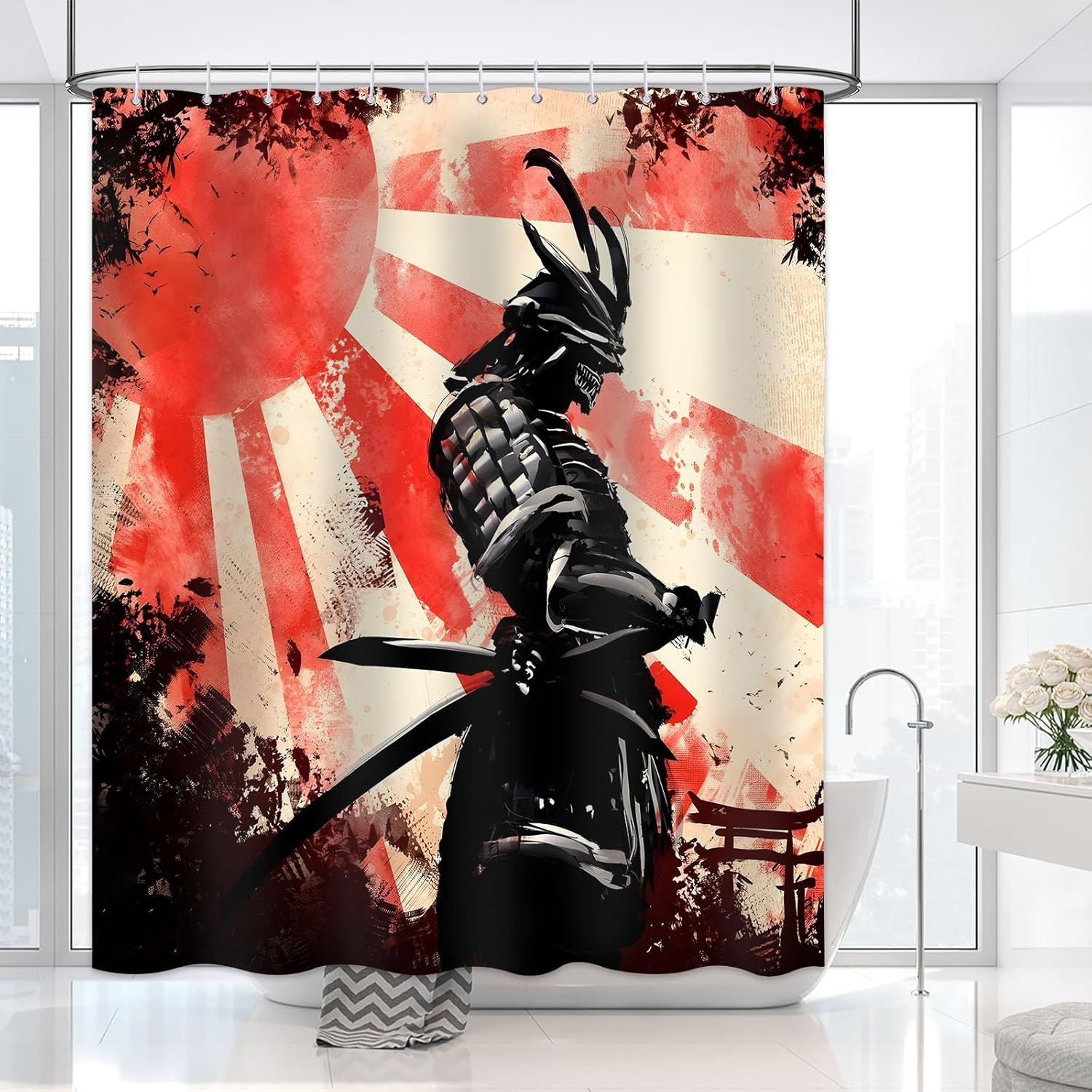 DLTAY Japanese Shower Curtain, Bohemian Shower Curtain