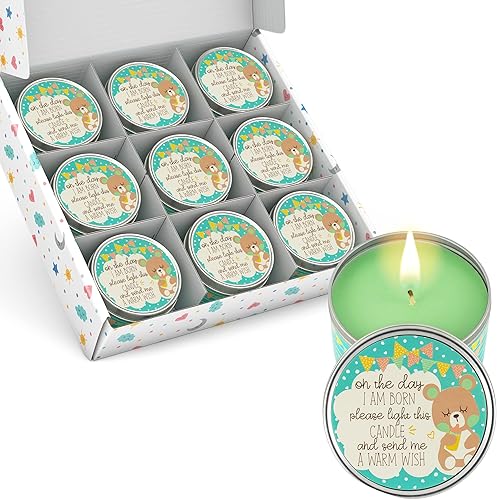 Recuerdos de fiesta de revelación de género de alta calidad, recuerdos neutros de género para invitados, elegantes velas de baby shower, regalos de