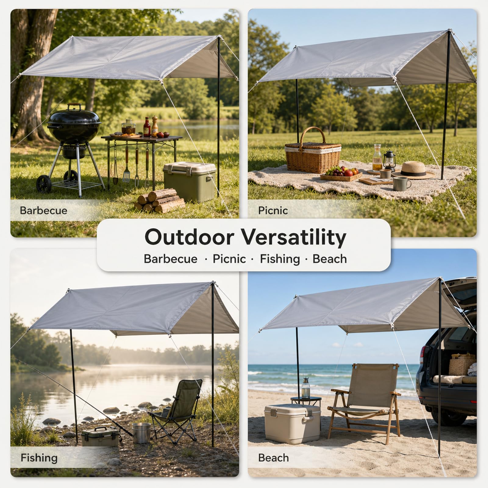 Copertura Parasole, Ombrello Parasole per Auto, Portatile Piegato Anti-UV Proteggi la Copertura Tenda da Tetto per Auto Copertura per Finestra Anteriore per Barbecue All'aperto