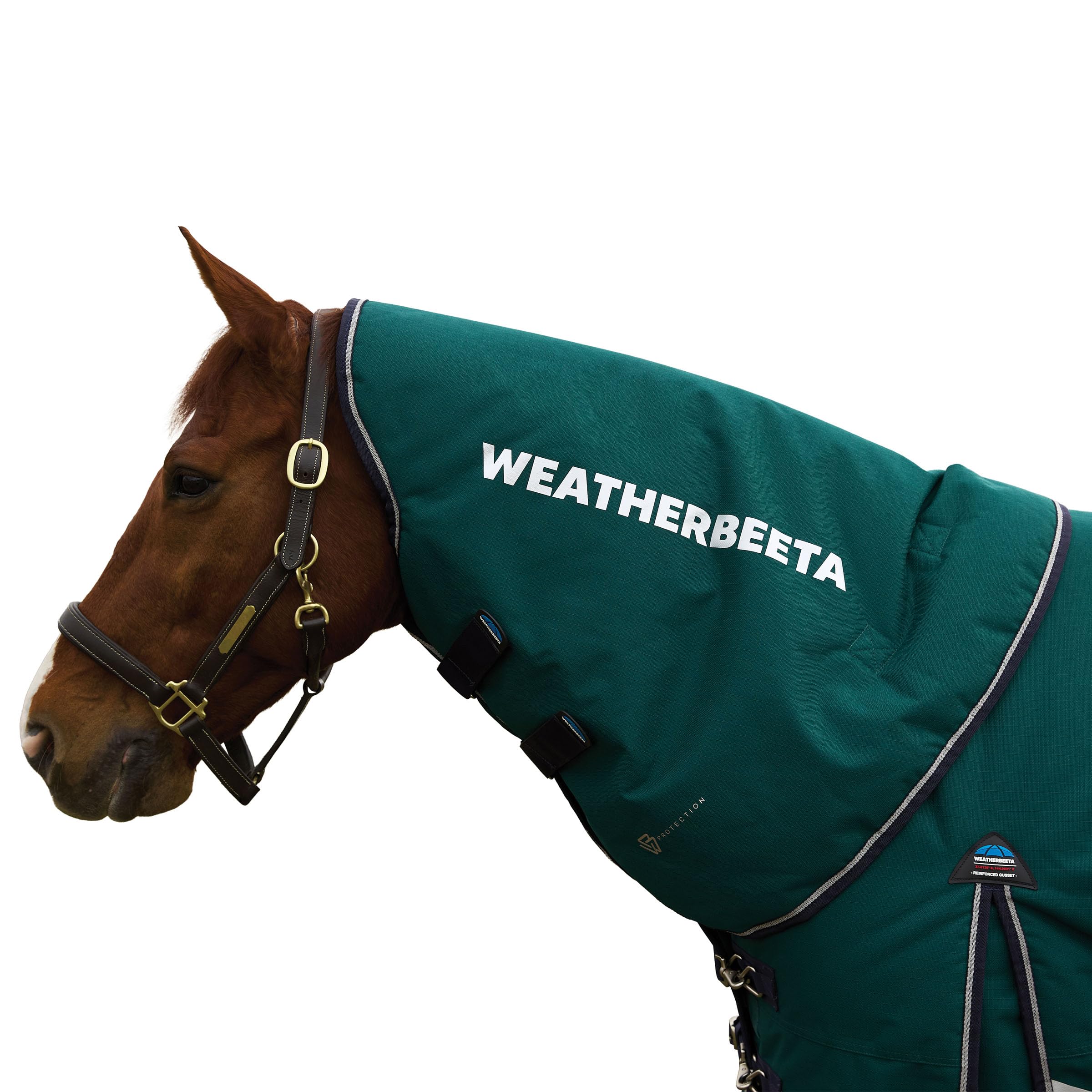 WeatherBeeta ComFiTec Plus Dynamic Turnout Neck Cover 0g, Forest Green/Navy, Small