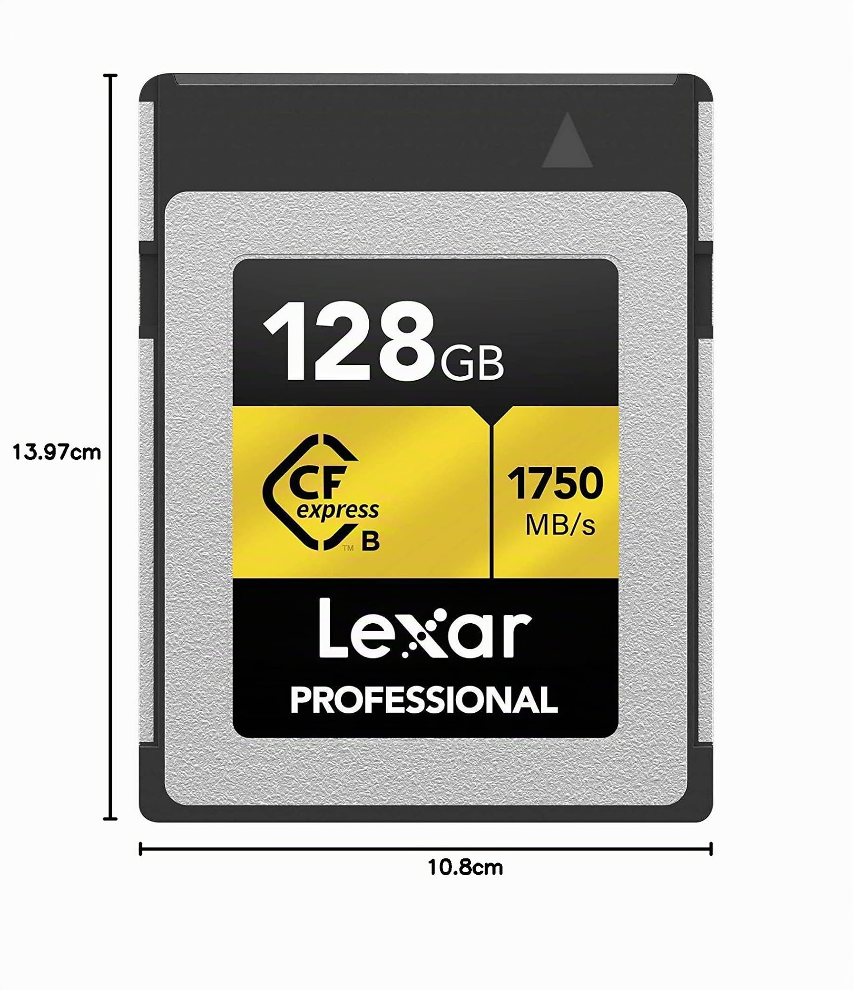 Lexar Scheda di memoria professionale CFexpress di tipo B da 128 GB, serie Gold, fino a 1750 MB/s in lettura, registrazione video Raw 8K, supporta PCIe 3.0 e NVMe (LCXEXPR128G-RNENG)