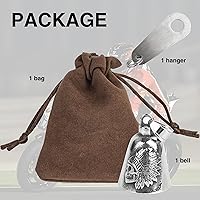 Vista 3 de Motorcycle Bell for Luck, Bell with Hanger, Drive Safe for Bikers Riders
