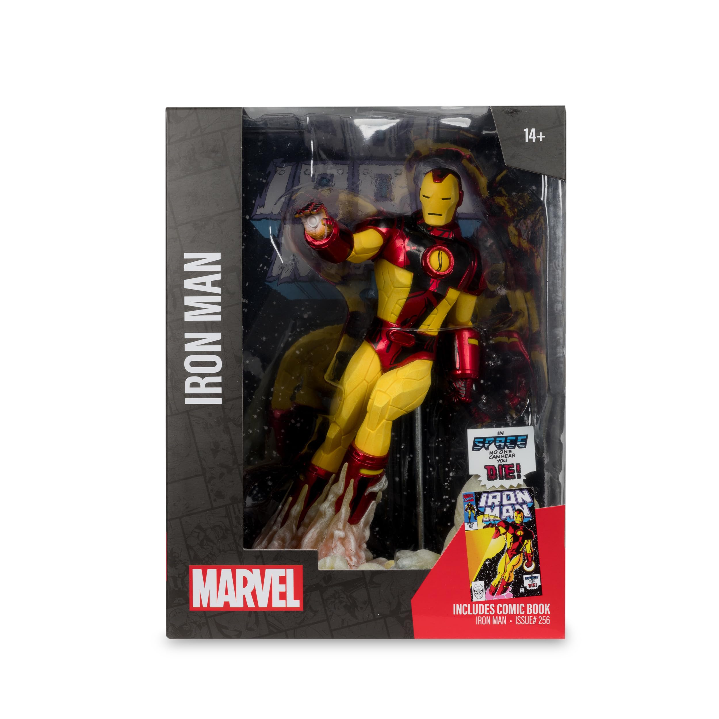 McFarlane Marvel Iron Man #256 Figurka kolekcjonerska w skali 1/6 ze sceną i komiksem