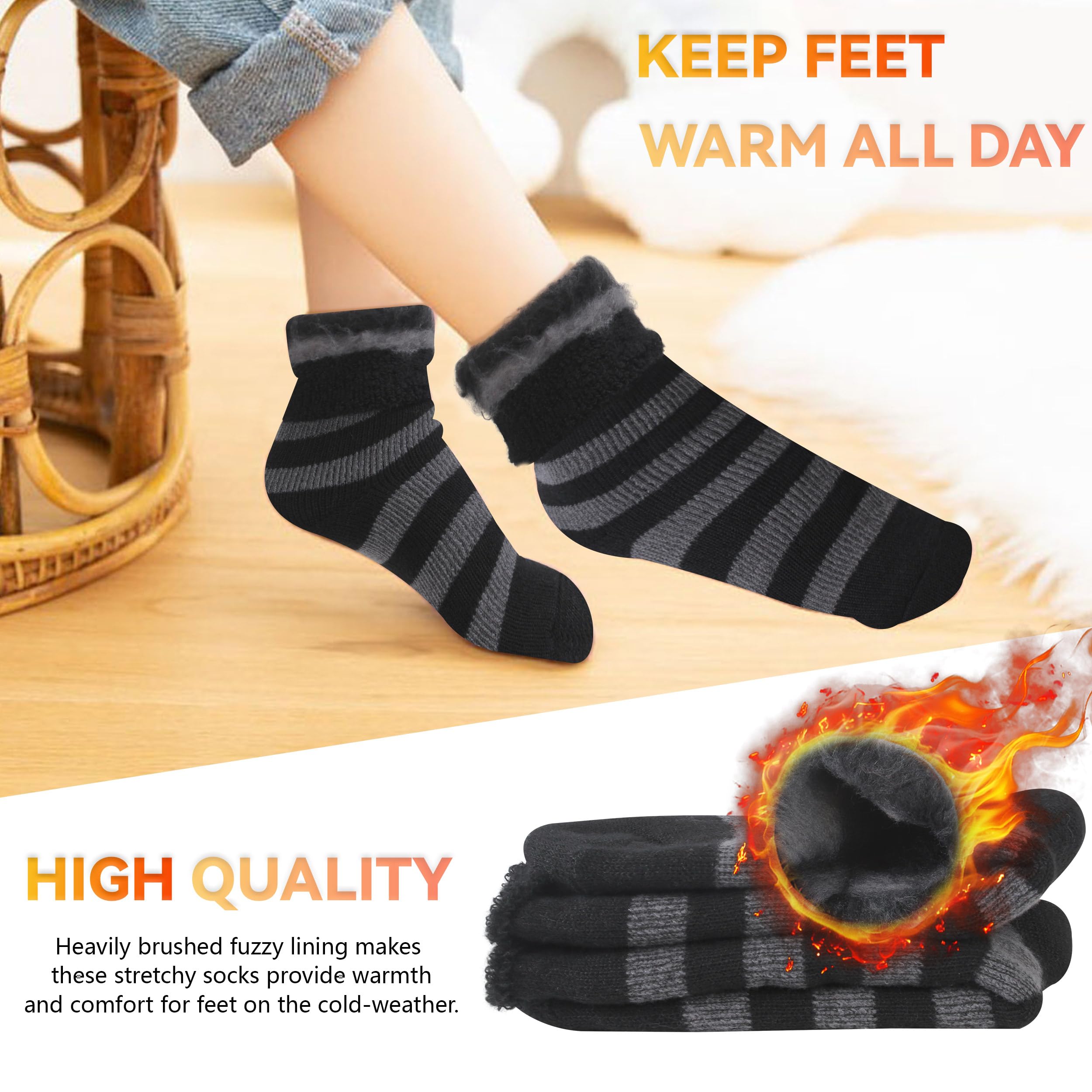 Sunew Calcetines térmicos cálidos, paquete de 4, calcetines térmicos de invierno para hombre y mujer, para esquí al aire libre