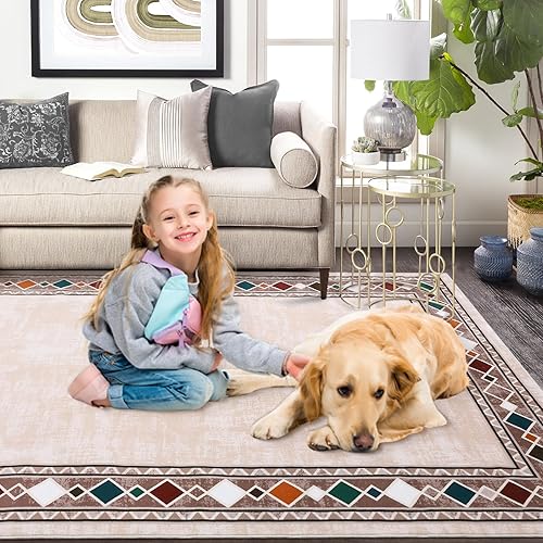 Miniatura 9 de Zacoo Tapete para puerta de interior de 2 x 3 pies, color azul marino, moderno, antideslizante, lavable, para sala de estar, de franela, suave,