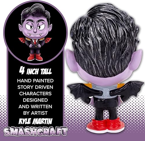 Miniatura 5 de Dracula - Figura coleccionable de resina pintada en caja de 4 pulgadas, color morado bígaro